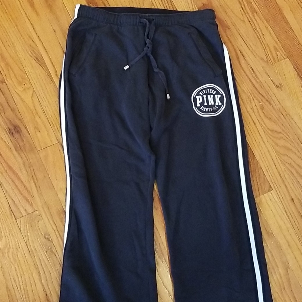 PINK sweatpants size small but fit like size large